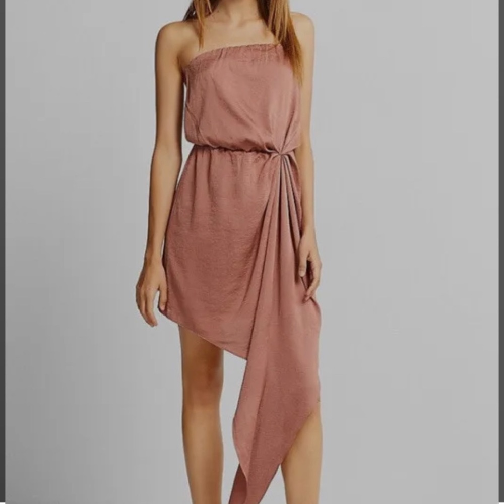Express Strapless Asymmetrical Dress